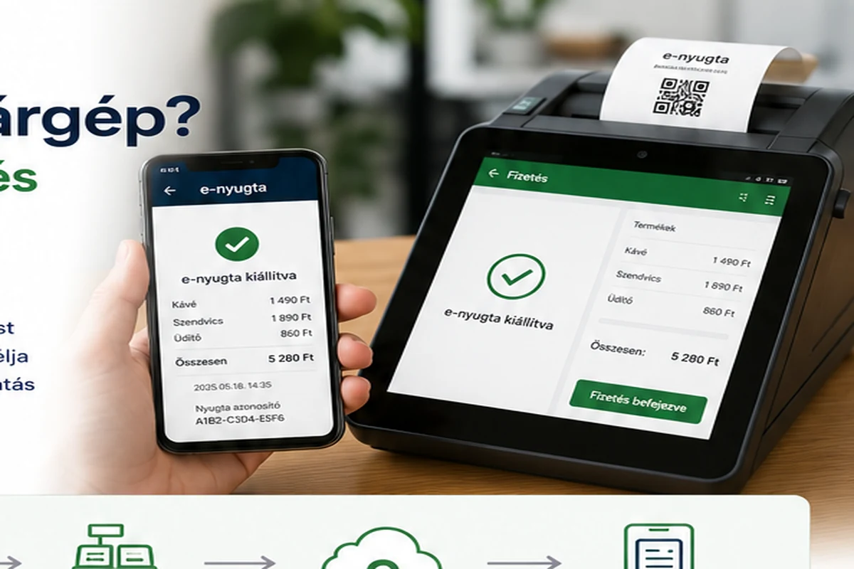 E-pénztárgép, e-nyugta és vevői mobilalkalmazás működése